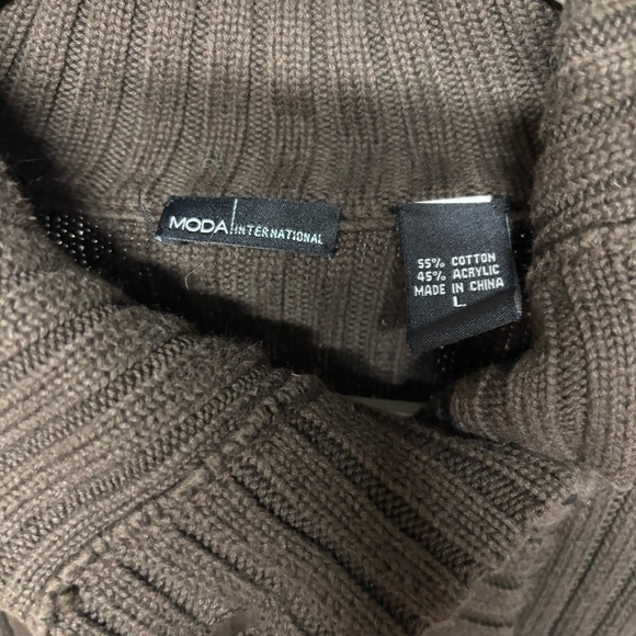 Moda International Brown Ribbed Cardigan - Picture 2 of 3